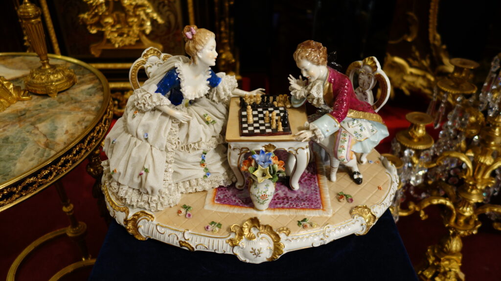 Couple joueurs d'échecs (Serpette 1890)